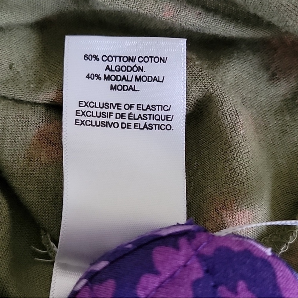 NWT Lucky Brand Olive Green Floral Sleeveless Tank blouse - Picture 3 of 4